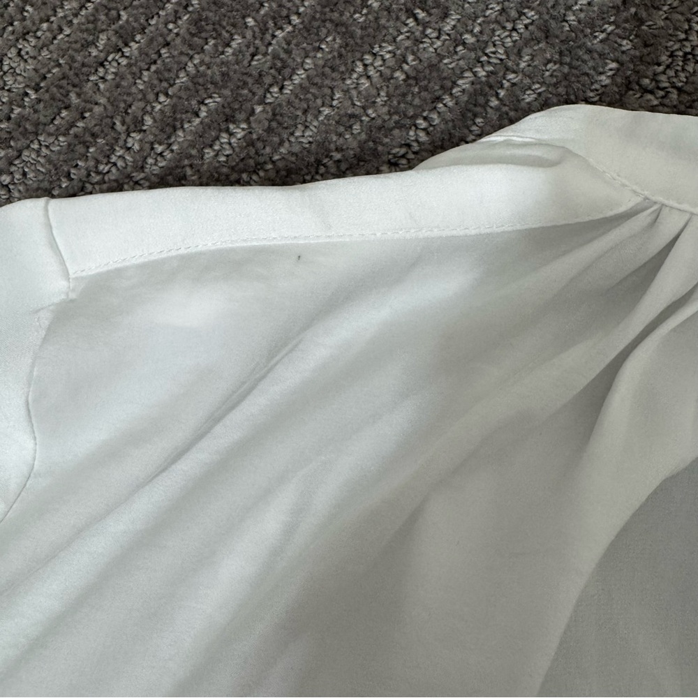 Current Air Split-Neck Short-Sleeve Blouse, Size L - image 5